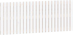 vidaXL - Wandhoofdbord - 147x3x60 - cm - massief - grenenhout - wit