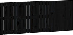 vidaXL - Wandhoofdbord - 147x3x60 - cm - massief - grenenhout - zwart
