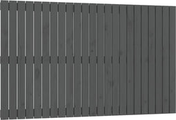 vidaXL - Wandhoofdbord - 147x3x90 - cm - massief - grenenhout - grijs