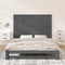 vidaXL - Wandhoofdbord - 147x3x90 - cm - massief - grenenhout - grijs