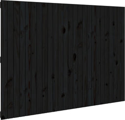 vidaXL - Wandhoofdbord - 159,5x3x110 - cm - massief - grenenhout - zwart
