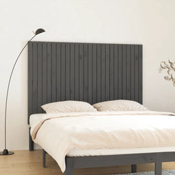 vidaXL - Wandhoofdbord - 166x3x110 - cm - massief - grenenhout - grijs