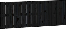 vidaXL - Wandhoofdbord - 166x3x60 - cm - massief - grenenhout - zwart