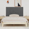 vidaXL - Wandhoofdbord - 166x3x90 - cm - massief - grenenhout - grijs