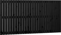 vidaXL - Wandhoofdbord - 166x3x90 - cm - massief - grenenhout - zwart