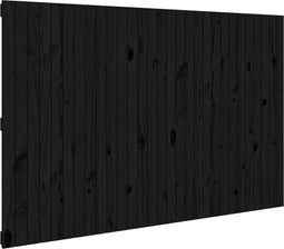 vidaXL - Wandhoofdbord - 185x3x110 - cm - massief - grenenhout - zwart