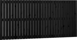 vidaXL - Wandhoofdbord - 185x3x90 - cm - massief - grenenhout - zwart