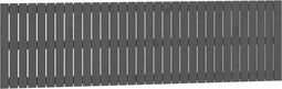 vidaXL - Wandhoofdbord - 204x3x60 - cm - massief - grenenhout - grijs