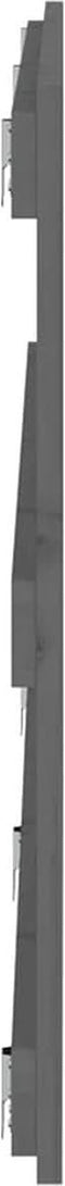 vidaXL - Wandhoofdbord - 204x3x60 - cm - massief - grenenhout - grijs