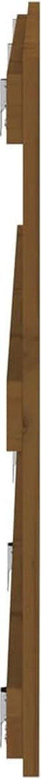 vidaXL - Wandhoofdbord - 204x3x60 - cm - massief - grenenhout - honingbruin
