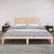 vidaXL - Wandhoofdbord - 204x3x60 - cm - massief - grenenhout