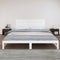 vidaXL - Wandhoofdbord - 204x3x60 - cm - massief - grenenhout - wit