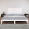 vidaXL - Wandhoofdbord - 204x3x90 - cm - massief - grenenhout - wit
