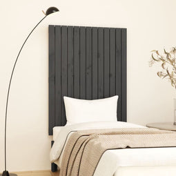 vidaXL - Wandhoofdbord - 82,5x3x110 - cm - massief - grenenhout - grijs