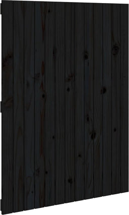 vidaXL - Wandhoofdbord - 82,5x3x110 - cm - massief - grenenhout - zwart