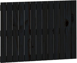 vidaXL - Wandhoofdbord - 82,5x3x60 - cm - massief - grenenhout - zwart