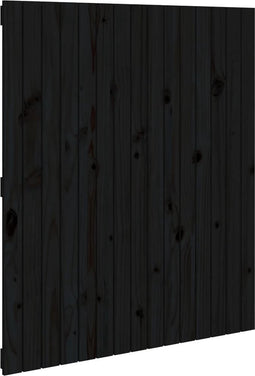 vidaXL - Wandhoofdbord - 95,5x3x110 - cm - massief - grenenhout - zwart