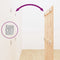 vidaXL - Wandhoofdbord - 95,5x3x110 - cm - massief - grenenhout