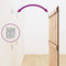 vidaXL - Wandhoofdbord - 95,5x3x110 - cm - massief - grenenhout - honingbruin