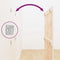 vidaXL - Wandhoofdbord - 95,5x3x110 - cm - massief - grenenhout - wit
