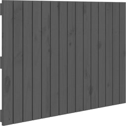 vidaXL - Wandhoofdbord - 95,5x3x60 - cm - massief - grenenhout - grijs
