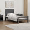 vidaXL - Wandhoofdbord - 95,5x3x60 - cm - massief - grenenhout - grijs