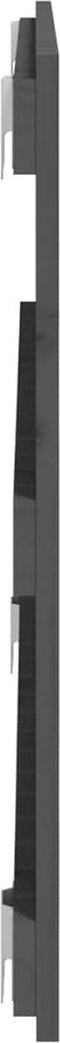 vidaXL - Wandhoofdbord - 95,5x3x60 - cm - massief - grenenhout - grijs