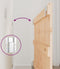 vidaXL - Wandhoofdbord - 95,5x3x60 - cm - massief - grenenhout