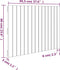 vidaXL - Wandhoofdbord - 95,5x3x60 - cm - massief - grenenhout