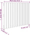 vidaXL - Wandhoofdbord - 95,5x3x60 - cm - massief - grenenhout - wit