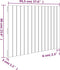 vidaXL - Wandhoofdbord - 95,5x3x60 - cm - massief - grenenhout - zwart
