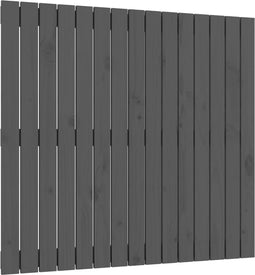 vidaXL - Wandhoofdbord - 95,5x3x90 - cm - massief - grenenhout - grijs