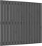 vidaXL - Wandhoofdbord - 95,5x3x90 - cm - massief - grenenhout - grijs