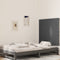 vidaXL - Wandhoofdbord - 95,5x3x90 - cm - massief - grenenhout - grijs