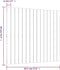 vidaXL - Wandhoofdbord - 95,5x3x90 - cm - massief - grenenhout - grijs