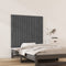 vidaXL - Wandhoofdbord - 95,5x3x90 - cm - massief - grenenhout - grijs