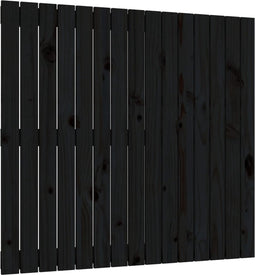 vidaXL - Wandhoofdbord - 95,5x3x90 - cm - massief - grenenhout - zwart