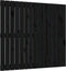 vidaXL - Wandhoofdbord - 95,5x3x90 - cm - massief - grenenhout - zwart
