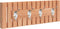 vidaXL - Wandkapstok - 42x8,5x14 - cm - massief - walnotenhout