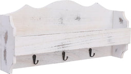 vidaXL - Wandkapstok - 50x10x23 - cm - hout - wit