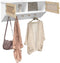 vidaXL - Wandkapstok - bewerkt - hout - en - natuurlijk - rattan - wit