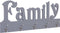 vidaXL - Wandkapstok - FAMILY - 74x29,5 - cm - grijs