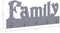 vidaXL - Wandkapstok - FAMILY - 74x29,5 - cm - grijs