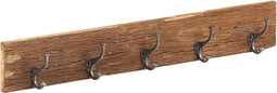 vidaXL - Wandkapstok - met - 5 - haken - 100x2,5x15 - cm - massief - gerecycled - hout