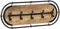 vidaXL - Wandkapstok - met - 5 - haken - massief - ruw - mangohout