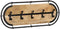 vidaXL - Wandkapstok - met - 5 - haken - massief - ruw - mangohout