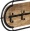 vidaXL - Wandkapstok - met - 5 - haken - massief - ruw - mangohout