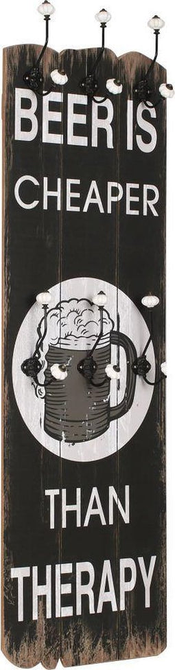 vidaXL - Wandkapstok - met - 6 - haken - 120x40 - cm