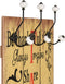 vidaXL - Wandkapstok - met - 6 - haken - FAMILY - 120x40 - cm