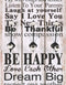 vidaXL - Wandkapstok - met - 6 - haken - FAMILY - RULES - 120x40 - cm
